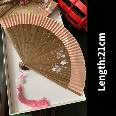 Dntum Folding fan Bamboo Folding Fan, Ancient Chinese style, Red, Photography Accessories, Portable, Summer Gift fan, A22