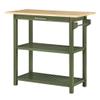 Convenience Concepts Designs2Go 3 Tier Butcher Block Kitchen Prep Island 40" - 3 Tier Modern Cooking Cart with Drawer, Food Serving Station for Kitchen, Dining Room, Dark Green Sage view 1