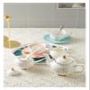 ZHIQISHI Coffee set,Cute Coffee Cup Saucer Set Tea Pot Milk Jug Sugar Pot Tea Tray Set Reusable Latte Cappuccin(Turtle Tray) view 3