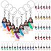 Sumind 48 Pcs Jesus Toys Figurine Christian Keychain Jesus Doll Religious Keychain Bulk Classic Christian Rings for Christ(Multicolor,White Skin Classic) view 1