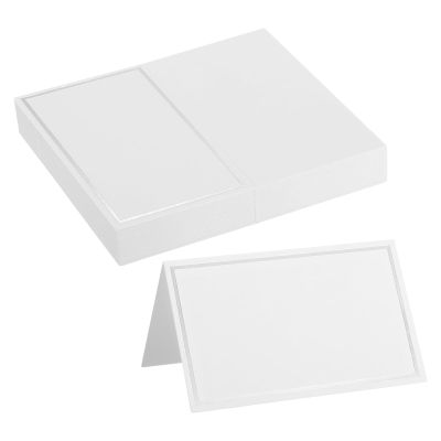 MECCANIXITY 16Pcs Reserved Table Signs, Place Cards with Silver Border for Table at Restaurant,Wedding Reception,Business Meeting,Christmas Party,Seating Reserve