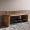 QIUHTR Shoe Rack Bench, 2 Tier Entryway Bench, Storage Shoe Organizer, Sitting Bench Seat for Bedroom Living Room Balcony(Orange,80 * 35 * 40CM) view 1