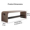 QIUHTR Shoe Rack Bench, 2 Tier Entryway Bench, Storage Shoe Organizer, Sitting Bench Seat for Bedroom Living Room Balcony(Orange,80 * 35 * 40CM) view 2