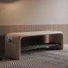 QIUHTR Shoe Rack Bench, 2 Tier Entryway Bench, Storage Shoe Organizer, Sitting Bench Seat for Bedroom Living Room Balcony(Beige,80 * 35 * 40CM) view 1