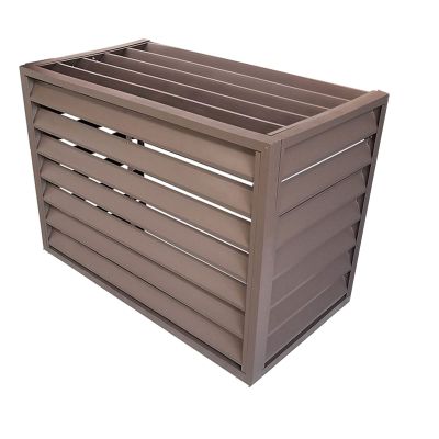 Outdoor air conditioner cover, exterior air conditioning unit cover, mini split condenser cover, Aluminum alloy air conditioner frame, Dustproof and waterproof, Suitable for indoor and outdoor (Brown