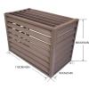 Outdoor air conditioner cover, exterior air conditioning unit cover, mini split condenser cover, Aluminum alloy air conditioner frame, Dustproof and waterproof, Suitable for indoor and outdoor (Brown view 2