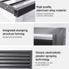 Outdoor air conditioner cover, exterior air conditioning unit cover, mini split condenser cover, Aluminum alloy air conditioner frame, Dustproof and waterproof, Suitable for indoor and outdoor (Brown view 4