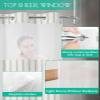Anzona Sage Green Striped No Hook Shower Curtains, Farmhouse Long Bathtub Curtains with Snap in Liner, Modern Sage Green Stripes Waterproof Washable Fabric Bathroom Shower Curtain Sets, 72" x 78" view 4