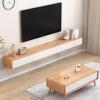Living Room TV Stand Simple Solid Wood TV Stand Wide countertop for Easy Storage Wall-Mounted Design Saves Space with Drawer Storage(Wood Color,180 * 20 * 24cm) view 3