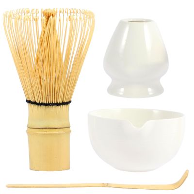 Abizarch 4Pcs Matcha Whisk Set Elegant Japanese Matcha Tea Set Matcha Set with Ceramic Matcha Whisk Holder 500ml Ceramic Bowl with Pouring Spout Bamboo Matcha Whisk Bamboo Matcha Scoop for Tea Lovers