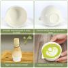 Abizarch 4Pcs Matcha Whisk Set Elegant Japanese Matcha Tea Set Matcha Set with Ceramic Matcha Whisk Holder 500ml Ceramic Bowl with Pouring Spout Bamboo Matcha Whisk Bamboo Matcha Scoop for Tea Lovers view 4