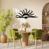 Flyoak Metal Sun Wall Art, Metal Sun Wall Decor Outdoor, Sunrise Metal Wall Art, Metal Wall Decor, Sunburst Wall Decor, Sunrise Decor, Wall Hangings for Bedroom, Living Room (Black, 59"x26"|150x66cm) view 2