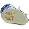Polmedia Polish Pottery Bunny Shaped Jar UNIKAT - Fancy Floral Pattern Handmade in Boleslawiec Poland + Certificate of Authenticity view 4