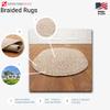 Super Area Rugs Beige Woven Braided Rug Rustic Living Indoor/Outdoor Braided Rug - Soft & Reversible Oval 8' x 10' view 2