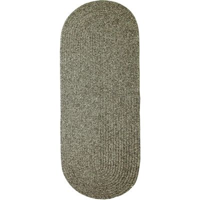 Super Area Rugs Gray Woven Braided Rug Rustic Living Indoor/Outdoor Braided Rug - Soft & Reversible Runner 2' x 10'