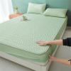 FCLDESHOP Deep Pockets That Actually Fits,Summer Pure Color Cool Latex Mattress Topper Cover Bed LinenSuitable for Single Double King Size Bed,Dark Green,180 * 200cm (3pcs) view 1