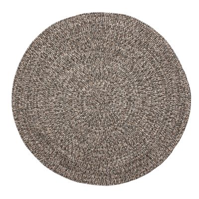 Super Area Rugs Gray Woven Braided Rug Rustic Living Indoor/Outdoor Braided Rug - Soft & Reversible Round 7' x 7'
