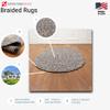 Super Area Rugs Gray Woven Braided Rug Rustic Living Indoor/Outdoor Braided Rug - Soft & Reversible Round 7' x 7' view 3