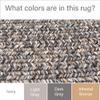 Super Area Rugs Gray Woven Braided Rug Rustic Living Indoor/Outdoor Braided Rug - Soft & Reversible Round 7' x 7' view 4