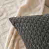 Cozoomy Set of 4 Dark Grey Decorative Throw Pillow Covers 18x18 Inch Corduroy Pillow Covers for Bed Couch Sofa Living Room Soft Square Cushion Cases view 3
