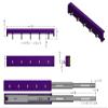 5-Hook Designer Wardrobe Reversible 11.75" Length Closet Belt Rack with 11" Retractable Pullout Extension and Installation Hardware (Matte Nickel) view 2