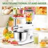 6l Electric Kitchen Mixer - 3 in 1/Meat Grinder And Meat Grinder And Food Process/Mixer Grinder Household Mixers For Meat Grinder, Juicer, Dough Kneading, Egg Beater,Black view 2