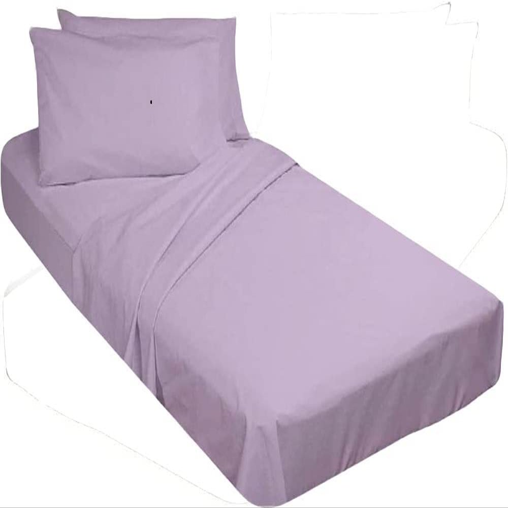 100% Cotton RV Sheets Set 4 PC - 400 TC - Soft and Smooth Bed Sheets for Campers, RV's & Travel Trailers Easy Fit Mattress up to 10 Inch Deep Pockets - Lavender Solid - (72X80) CAMPER King Size