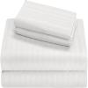 100% Cotton RV Sheets Set 4 PC - 400 TC - Soft and Smooth Bed Sheets for Campers, RV's & Travel Trailers Easy Fit Mattress up to 10 Inch Deep Pockets - White Stripe - (58X80) RV Full XL Size view 1