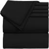 100% Cotton RV Sheets Set 4 PC - 400 TC - Soft and Smooth Bed Sheets for Campers, RV's & Travel Trailers Easy Fit Mattress up to 10 Inch Deep Pockets - Black Solid - (72X80) CAMPER King Size view 3