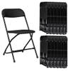 susici 100 Pack Black Plastic Folding Chairs for Outside Portable Indoor Outdoor Stackable Commercial Seat with Steel Frame for Office Wedding Party Patio Dinning Events Chair, 350lbs Capacity view 1