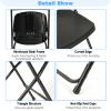 susici 100 Pack Black Plastic Folding Chairs for Outside Portable Indoor Outdoor Stackable Commercial Seat with Steel Frame for Office Wedding Party Patio Dinning Events Chair, 350lbs Capacity view 4