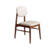 YXIANG56Q Dining Chairs Side Chair Mid Century Modern Upholstered Dining Chair with Wood Legs for Kitchen, Living,Dining Room Kitchen Chair(Brown), yuqing2022 view 1