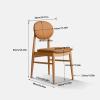 YXIANG56Q Dining Chairs Side Chair Mid Century Modern Upholstered Dining Chair with Wood Legs for Kitchen, Living,Dining Room Kitchen Chair(Brown), yuqing2022 view 2