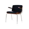 YXIANG56Q Dining Chairs Mid Century Dining Chairs with Wooden Handrail, Velvet Upholstered Armchair, Modern Kitchen Chairs for Bedroom Living Room Dining Room Kitchen Chair(Black), yuqing2022 view 1