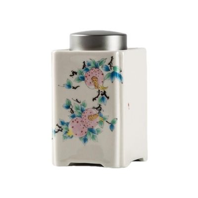 Sealed Tea Caddy Retro Bulk Tea Storage Jar Household Tin Cover Alloy Sealed Jar Awakening Tea Jar Kitchen Seasoning Storage Jar Tea Jar with Lid(A)