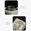 Sealed Tea Caddy Retro Bulk Tea Storage Jar Household Tin Cover Alloy Sealed Jar Awakening Tea Jar Kitchen Seasoning Storage Jar Tea Jar with Lid(A) view 3
