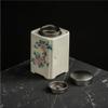 Sealed Tea Caddy Retro Bulk Tea Storage Jar Household Tin Cover Alloy Sealed Jar Awakening Tea Jar Kitchen Seasoning Storage Jar Tea Jar with Lid(A) view 4