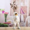 Hintyne Small Vase White Ceramic Vase Decorative Creative Figurines Single Flower Holder Home Desktop Living Room Decor and Accessories view 3