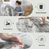 10x14 Area Rugs Washable Rug: Modern Abstract Living Room Rug Soft Anti-Skid Thin Carpet Indoor Floor Non-Shedding Carpets for Bedroom Dining Room Farmhouse Nursery Home Office Black Grey view 4