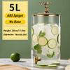 CAKERS Beverage Dispenser|Large Capacity Drink Dispenser With Glass Lid And Leak Proof Spigot|Wide Mouth Easy Filling|Juice Dispenser For Parties Daily Use,5L+ABS Spigot,No Stand, WEA596 view 2