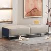 SABALON Foot Stools Ottoman Modern Bed End Bench, Entryway Leather Shoe Bench, Upholstered Storage Bench, for Bedroom Living Room Dressing Room Stepping Stool End of Bed Stool(01,120 * 40 * 42cm) view 2