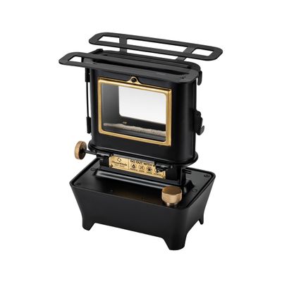 Thous Winds Camping Oil Lantern, Fuel Lamp for Outdoor Lighting Portable Stove for Cooking Warming, Black