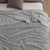KORBLISS Super Soft Throw Blanket for Couch, Premium Silky Flannel Fleece with 3D Jacquard Wheat Decorative, Lightweight and Cozy for Sofa, Living Room, and All-Season Use, 50x60 Inches.Light Grey view 4