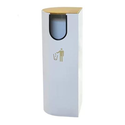thalo Trash/Garbage Can Indoor/Outdoor Trash Can Large Business Trash Can with Gold Lid Stylish Metal Trash Can Removable Inner Bucket Waste Container(A)