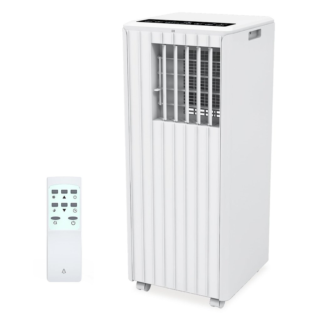 Acekool 8000Btus Portable Air Conditioner, 3 in 1 Portable AC Unit cools up to 350 Sq. Ft, Multi-function Mode, Dehumidifier, Fan Mode, Room Air Conditioner with Remote Control, Whitw