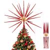 Red Christmas Tree Topper 13.7 Inch - No DIY Red Starburst Tree Topper, Exploding Star Christmas Tree Decorations view 1