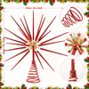 Red Christmas Tree Topper 13.7 Inch - No DIY Red Starburst Tree Topper, Exploding Star Christmas Tree Decorations view 3