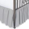 Bed Skirt Queen Size Ruffled Bed Skirt with Split Corners, 12 Inch Tailored Drop Dust Ruffle Bed Skirt with Platform, 100% Microfiber Box Spring Cover Bed Frame - Light Grey Solid. view 1