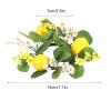 2Pcs Candle Rings Wreaths, Artificial Lemon Wreaths Candle Rings Wreaths, Artificial Fruit Candle Rings with Eucalyptus Leaves for Wedding Centerpiece Party Home Table Decor view 2
