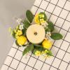 2Pcs Candle Rings Wreaths, Artificial Lemon Wreaths Candle Rings Wreaths, Artificial Fruit Candle Rings with Eucalyptus Leaves for Wedding Centerpiece Party Home Table Decor view 3